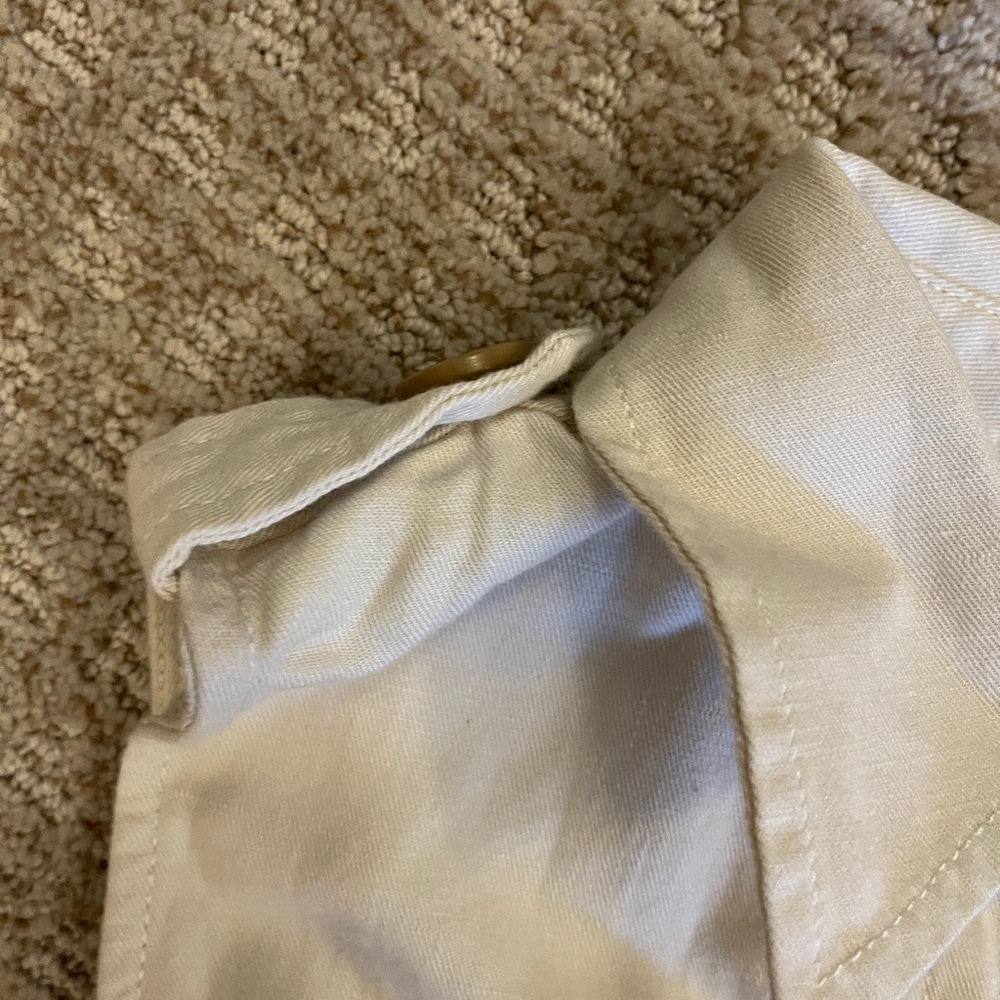 Beige military style dress